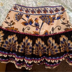 Cream Ainika Maxi Floral Mini Skirt